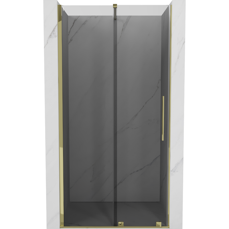 Mexen Velar Schiebetür Dusche 90 cm, Graphit, Gold - 871-090-000-41-50