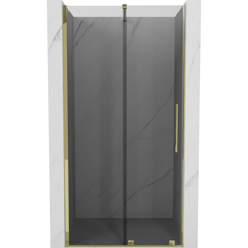 Mexen Velar Schiebetür für Dusche 110 cm, Graphit, Gold - 871-110-000-41-50
