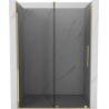 Mexen Velar Schiebetür Dusche 130 cm, Graphit, Gold - 871-130-000-41-50