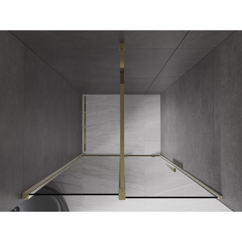 Mexen Velar Schiebetür Dusche 90 cm, Graphit, Gold - 871-090-000-41-50