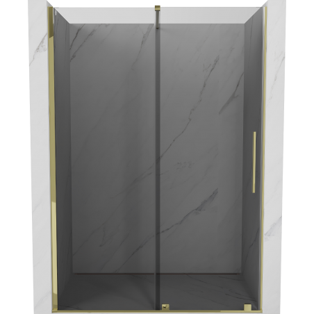 Mexen Velar Schiebetür 160 cm, Graphit, Gold - 871-160-000-41-50