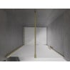 Mexen Velar Schiebeduschtüren 90 cm, Milchglas, gebürstetes Gold - 871-090-000-31-55