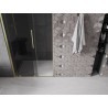 Mexen Velar Schiebetür Dusche 90 cm, Graphit, gebürstetes Gold - 871-090-000-41-55