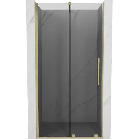 Mexen Velar Schiebetüren für die Dusche 120 cm, graphit, gebürstetes Gold - 871-120-000-41-55