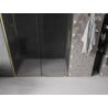 Mexen Velar Schiebeduschtür 160 cm, Graphit, gebürstetes Gold - 871-160-000-41-55