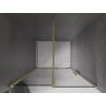Mexen Velar Schiebetür Dusche 90 cm, Graphit, gebürstetes Gold - 871-090-000-41-55