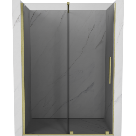 Mexen Velar Schiebetür 150 cm, Grafit, gebürstet gold - 871-150-000-41-55