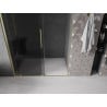 Mexen Velar Schiebeduschtür 160 cm, Graphit, gebürstetes Gold - 871-160-000-41-55