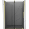 Mexen Velar Schiebetüren für Dusche 140 cm, Graphit, gebürstetes Gold - 871-140-000-41-55