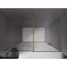 Mexen Velar Schiebetüren für Dusche 140 cm, Graphit, gebürstetes Gold - 871-140-000-41-55