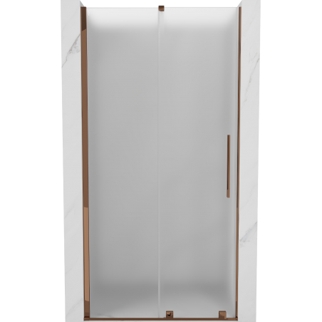 Mexen Velar Schiebetür-Duschabtrennung 120 cm, Mattglas, Roségold - 871-120-000-31-60