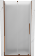 Mexen Velar Schiebetür-Duschabtrennung 120 cm, Mattglas, Roségold - 871-120-000-31-60