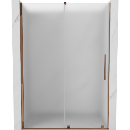Mexen Velar Schiebetür für Dusche 140 cm, Mattglas, Roségold - 871-140-000-31-60