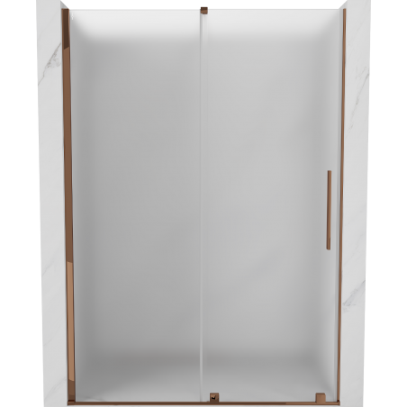 Mexen Velar Schiebetür-Duschabtrennung 160 cm, Frost, Roségold - 871-160-000-31-60