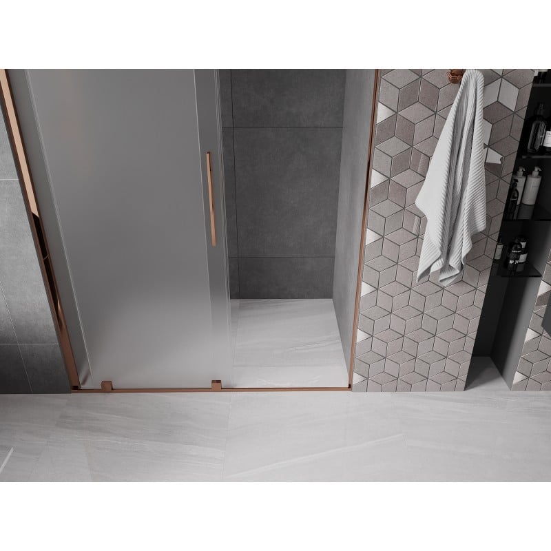 Mexen Velar Schiebetür Duschwand 150 cm, matt, Roségold - 871-150-000-31-60
