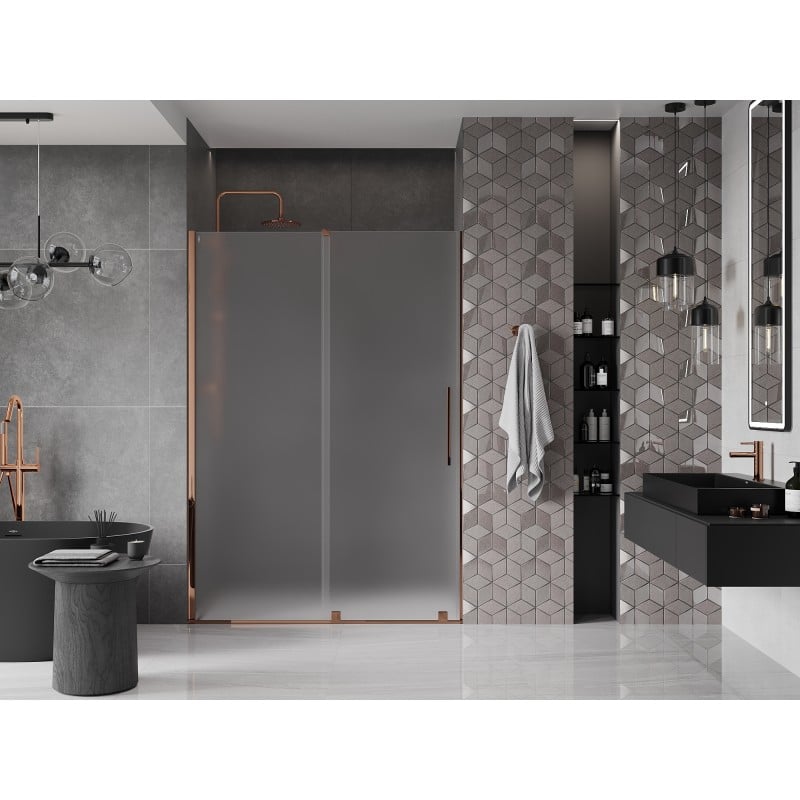 Mexen Velar Schiebetür Duschwand 150 cm, matt, Roségold - 871-150-000-31-60