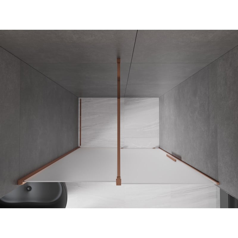 Mexen Velar Schiebetür Duschwand 150 cm, matt, Roségold - 871-150-000-31-60