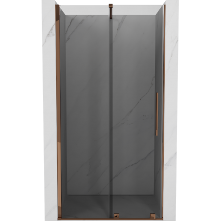 Mexen Velar Schiebetür Dusche 110 cm, Graphit, Roségold - 871-110-000-41-60
