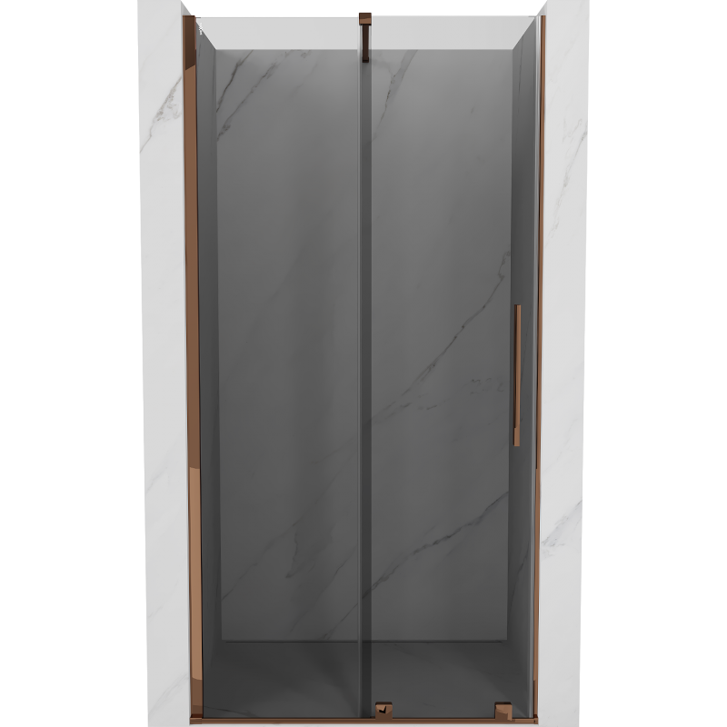 Mexen Velar Schiebetür 120 cm, Graphit, Roségold - 871-120-000-41-60