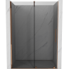 Mexen Velar Schiebetüren für Dusche 130 cm, Graphit, Roségold - 871-130-000-41-60