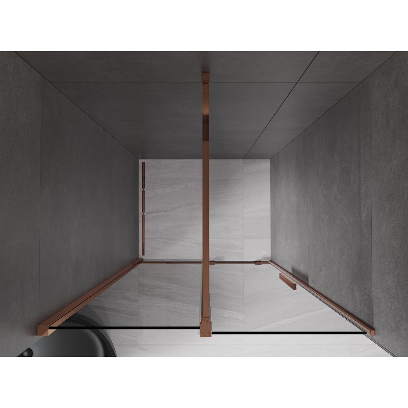 Mexen Velar Schiebetür 120 cm, Graphit, Roségold - 871-120-000-41-60