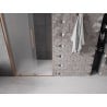 Mexen Velar Duschschiebetür 100 cm, satiniert, gebürstetes Kupfer - 871-100-000-31-65