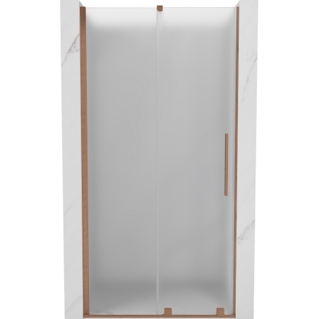 Mexen Velar Schiebetür 120 cm, Mattglas, gebürstetes Kupfer - 871-120-000-31-65