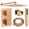 Mexen Cube DR02 Unterputz-Duschset mit 30 cm Regenbrause, Roségold - 77502DR0230-60