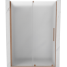 Mexen Velar Schiebetür Duschabtrennung 140 cm, Mattglas, gebürstetes Kupfer - 871-140-000-31-65