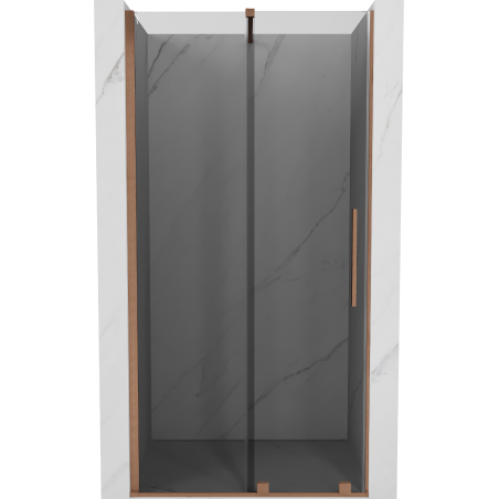 Mexen Velar Schiebetüren für Dusche 110 cm, Graphit, gebürstetes Kupfer - 871-110-000-41-65