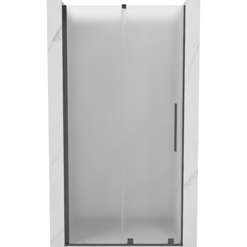 Mexen Velar Schiebetür Dusche 90 cm, mattiert, gebürstetes Gun Gray - 871-090-000-31-66