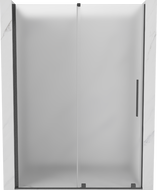 Mexen Velar Schiebetüren 150 cm, Eisglas, Gun Gray gebürstet - 871-150-000-31-66