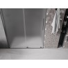 Mexen Velar Schiebetüren für Dusche 160 cm, Frostglas, gebürstetes Gun Gray - 871-160-000-31-66