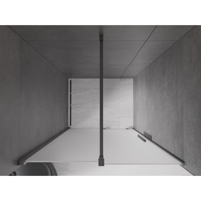 Mexen Velar Duschschiebetüren 120 cm, Frost, gebürstetes Gun Gray - 871-120-000-31-66