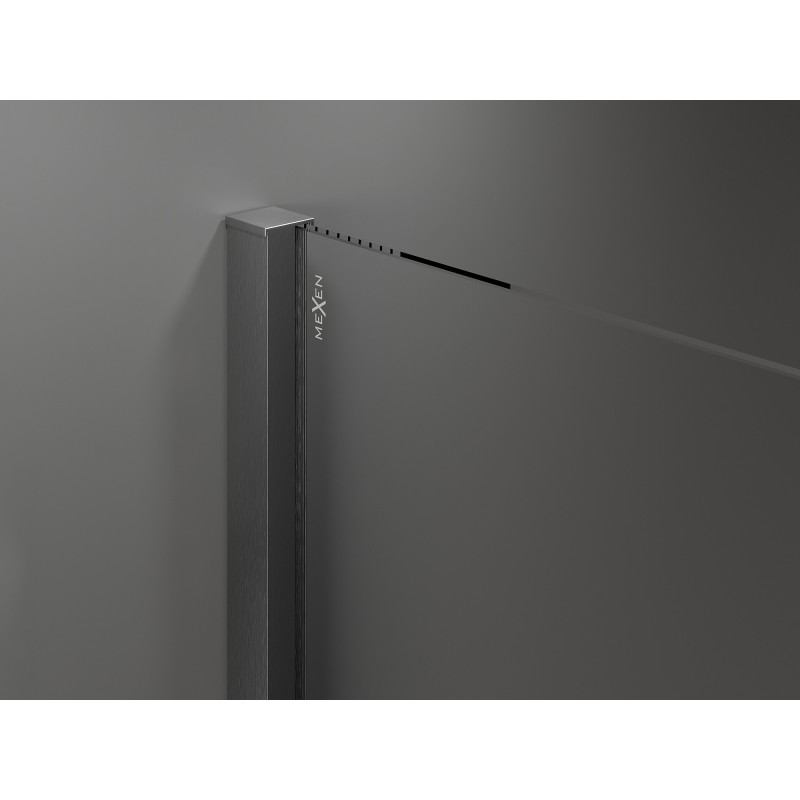 Mexen Velar Schiebeduschtüren 90 cm, Graphit, gebürstetes Gun Gray - 871-090-000-41-66