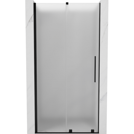 Mexen Velar Schiebetür 100 cm, Milchglas, schwarz - 871-100-000-31-70