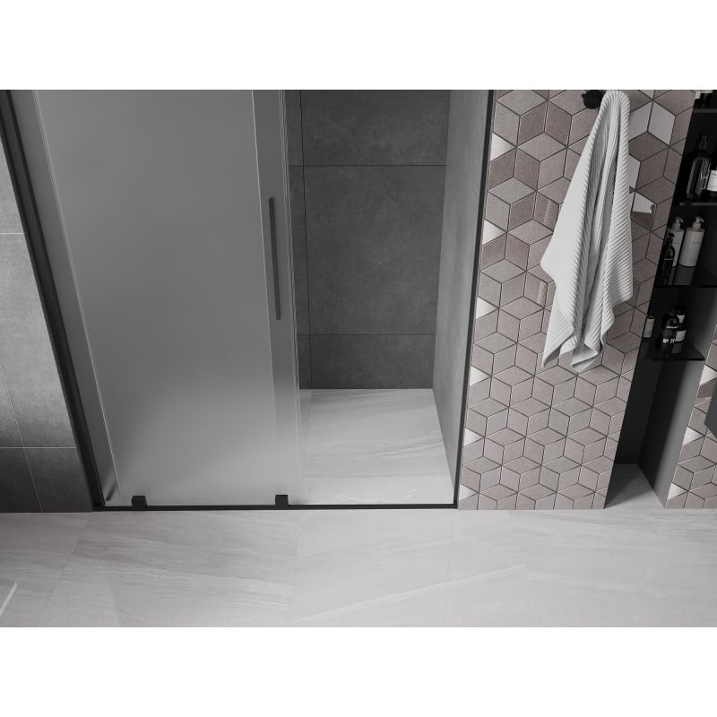 Mexen Velar Schiebeduschtür 150 cm, matt, schwarz - 871-150-000-31-70