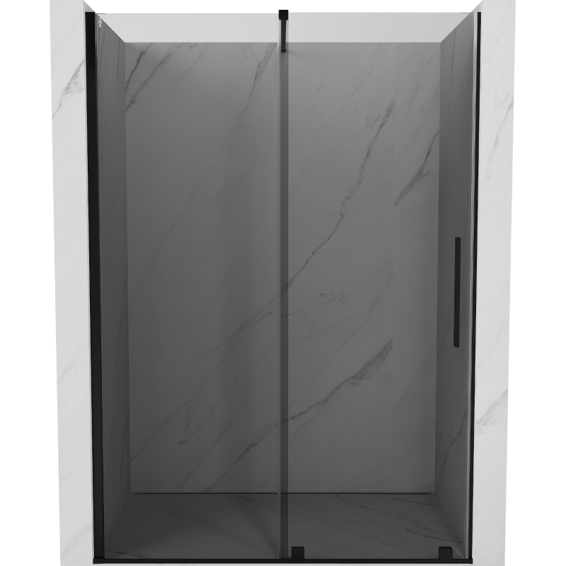 Mexen Velar Duschschiebetür 130 cm, Graphit, Schwarz - 871-130-000-41-70