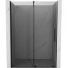 Mexen Velar Schiebetür-Duschwand 140 cm, Grafit, Schwarz - 871-140-000-41-70