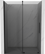 Mexen Velar Schiebetür-Duschwand 140 cm, Grafit, Schwarz - 871-140-000-41-70