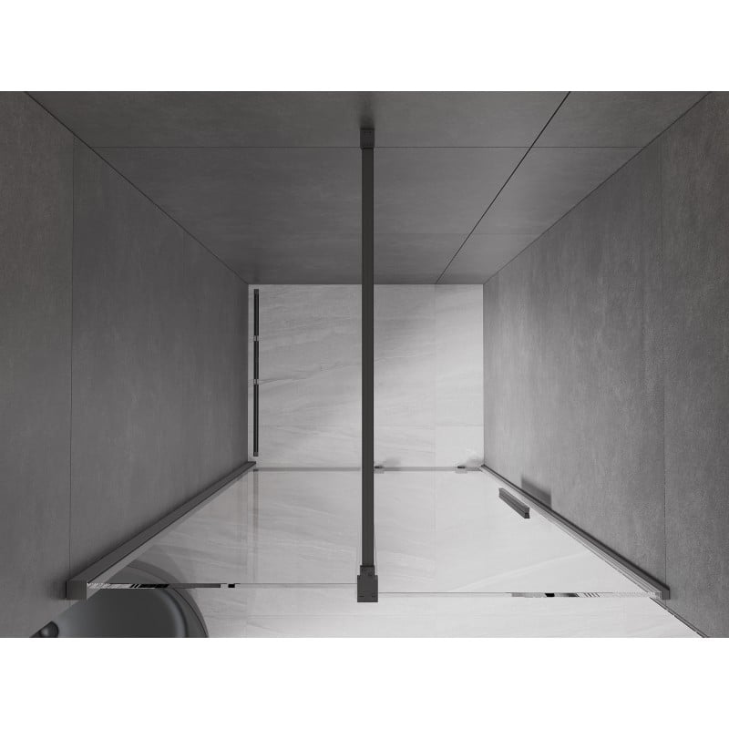 Mexen Velar Schiebetür Duschkabine 110 cm, transparent, Gun Metal - 871-110-000-01-95