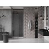 Mexen Velar Schiebetür-Duschwand 100 cm, transparent, Gun Metal - 871-100-000-01-95