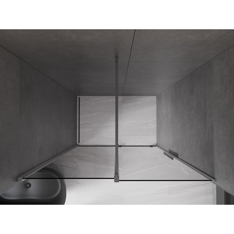 Mexen Velar Schiebetür für Duschkabine 130 cm, Graphit, Gun Metal - 871-130-000-41-95
