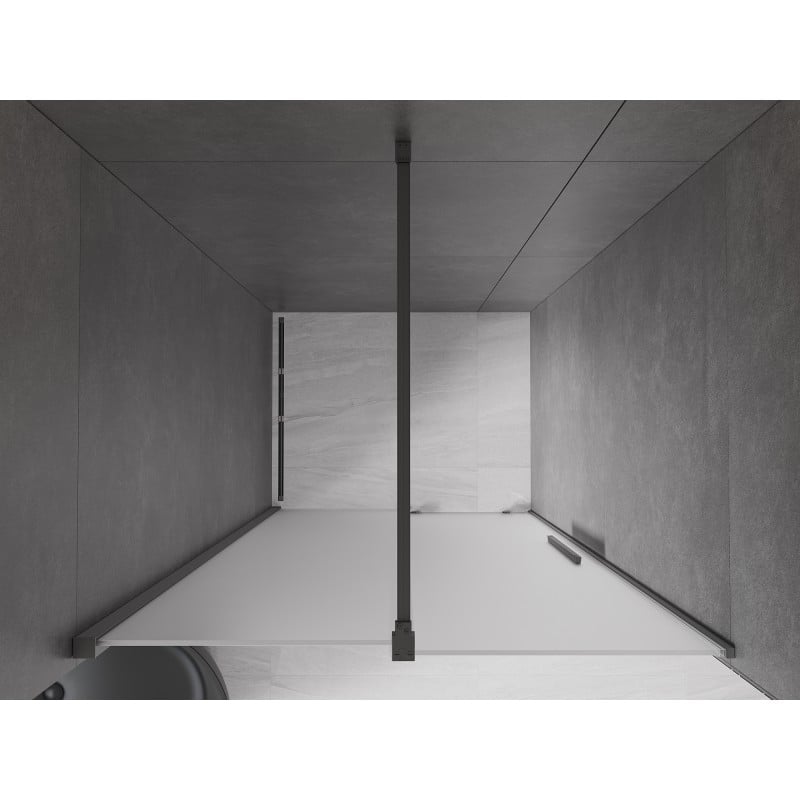 Mexen Velar Schiebetür-Duschwand 90 cm, matt, Gun Metal - 871-090-000-31-95