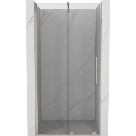 Mexen Velar Duschschiebetür 120 cm, transparent, gebürstetes Nickel - 871-120-000-01-97