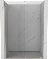 Mexen Velar Schiebeduschtür 140 cm, transparent, gebürsteter Nickel - 871-140-000-01-97
