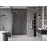 Mexen Velar Schiebeduschtür 140 cm, transparent, gebürsteter Nickel - 871-140-000-01-97