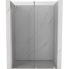 Mexen Velar Schiebetüren für die Dusche 160 cm, transparent, gebürsteter Nickel - 871-160-000-01-97