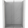 Mexen Velar Schiebetür Dusche 150 cm, transparent, gebürsteter Nickel - 871-150-000-01-97