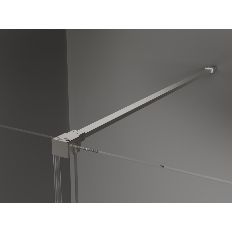 Mexen Velar Duschschiebetür 120 cm, transparent, gebürstetes Nickel - 871-120-000-01-97
